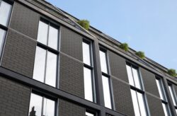 Graphic Exterior Wall Field Applied Thin Brick Example