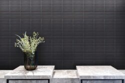 Stacked Accent Wall Field Applied Thin Brick Example