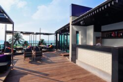 Alabaster Outdoor Bar Field Applied Thin Brick Example