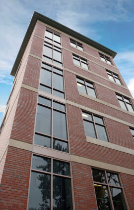 Crescent Parking Garage Pre-Cast Thin Brick Example